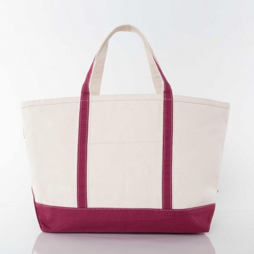 Large Maroon Boat Tote 14\ H x 25\ W x 9\ D
2.4 lbs
zip closure, 1 outer pocket, 18\ canvas handle
18 oz Canvas

This item may be personalized with embroidery. Please contact our store for availability, delivery time, and pricing.